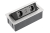 AE-PBSUC2GS-53 Recessed power socket SOFT, 2xSCHUKO, 2xUSB, 1.5m cable, aluminium — Furniture sockets