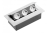 AE-PB03GS-10 Rectangular recessed power socket, 3xSCHUKO, white — Furniture sockets