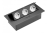 AE-PB03GS-20N Rectangular recessed power socket, 3xSCHUKO, black — Furniture sockets