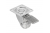 KM-AH35MM-00 Caster with brake KMA 35, diameter 35 mm, transparent — Furniture legs and wheel supports (rollers)