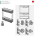 KO-150BO-60 Side cargo MOVIX PRO, without slides, 150mm, anthracite — Kitchen accessories