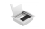 LB-K80X80-05 Desk cable outlet MERIDA , 80x80mm, aluminium — LED tapes