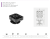 NM-MLA-50-75 Adjustable leg MLA-50, H=50-75, black — Furniture legs and wheel supports (rollers)