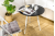 NM-X-LINE40710-10 Leg 40 x 710 X-LINE inclined, foldable, adjustable foot, white — Furniture legs and wheel supports (rollers)