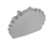 PA-ZASGLAXDR-00 Terminatie pt profil bara cu led,GLAX, aluminiu — Furniture accessories
