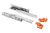 PB-0FPO-450 Concealed mounting guides MODERN SLIDE, L-450, full extension, Push to open — Furniture accessories