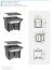 PB-45-0202X10-60A Cos pentru gunoi PRACTI ECO 450, 1х20l, 2×10l, cu amortizator, antracit