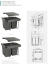 PB-45-202X10-60A Cos pentru gunoi PRACTI ECO 400, 1х20l, 2×10l, cu amortizator, antracit