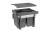 PB-45-450MF202X10-60A Trash bin PRACTI ECO 450, 1х20l, 2×10l, on a guide with a closer, anthracite — Kitchen accessories