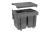 PB-45-MF202X10-60A Trash bin PRACTI ECO 400, 1×20l, 2x10l, on a guide with a closer, anthracite — Kitchen accessories