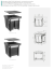 PB-45-MF342X17-60A Cos pentru gunoi PRACTI ECO 600, 1×34l, 2x17l, cu amortizator, antracit — Accesorii pentru bucatarie