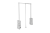 PG-ST6083-10A Pantograf cu ridicator cu ulei, 645-910mm, 8 kg, alb — Sisteme pt garderoba / dulap