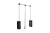 PG-ST6083-20 Pantograf cu ridicator cu ulei, 645-910mm, 8 kg, crom/negru — Sisteme pt garderoba / dulap