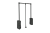 PG-ST83115-60 Pull-down wardrobe rail-oil, 875-120mm, 8 kg, anthracite — Filling for cabinets