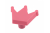 UM-CROWN-RZ Handle CROWN, crown pink — For children