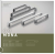 UZ-MONA-128-01-10 Handle MONA, 128 mm, white-chrome — Modern