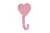 WM-HEART-RZ Детский мебельный крючок СЕРДЦЕ, розовый — Для детей