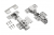 ZM-ECHC09H04-BE ECHC hydraulic hinge, slide with 4 holes,  direct fixing  — hinges