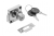 ZZ-ZN-338-01-S Square lock Z-338, chrome — Office accessories