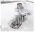 MVM-900PL-CROMO GTV CORNER MovixPro Pull-out basket with frame, 900mm, left, chrome