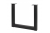 NM-INDUSTRIA-P80-20MLeg INDUSTRIA P, H-710,L-820, profile 80, black matt — Furniture legs and wheel supports (rollers)