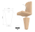15BM1006030 Trapezoid wooden leg, H-100, 60/30 mm — Furniture legs and wheel supports (rollers)