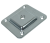 15.208 Metal leg mounting plate M8, 66x58x1.8mm, zinc finish — Connecting Elements