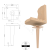 H130- Picior conic, metal, aur, 15SP130R — Furniture legs and wheel supports (rollers)