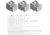 PB-AS-700-2X15L-2X7L-45 Сегрегатор для отходов AXISPACE, L-700mm, 2х15л, 2×7л, антрацит — Аксессуары для кухни