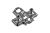 PZ-HCSL-H0-M5-20 Placa de fixare cu diblu, negru — Balamale